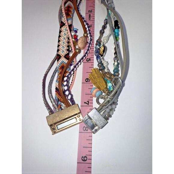 Bundle of 2 Plunder Multi Strand Bead Magnetic Clasp Bracelets EUC Lot - Picture 5 of 7